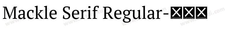 Mackle Serif Regular字体转换